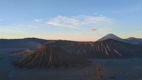 Scenic view of mt bromo against sky