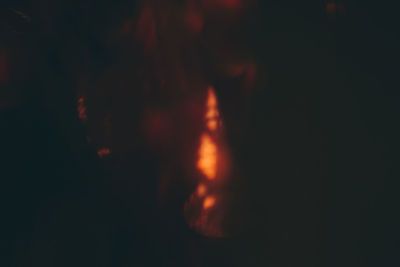 Close-up of fire against black background