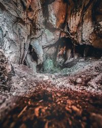 Close-up of rock formation