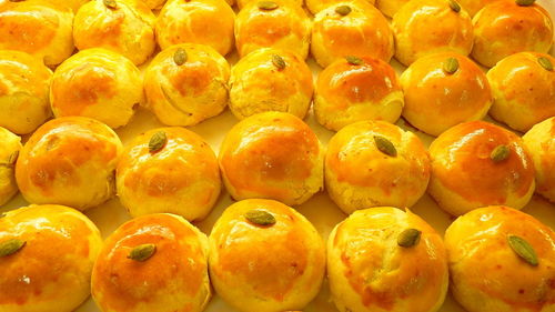 Full frame shot of oranges at market stall