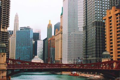 View of skyscrapers in city