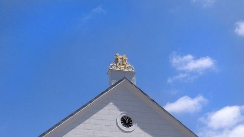 Low angle view of traditional building against sky