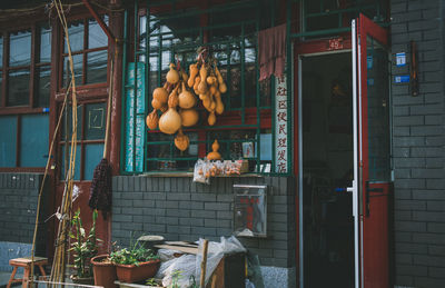 Various fruits for sale at market stall