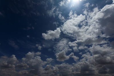 Low angle view of clouds in sky