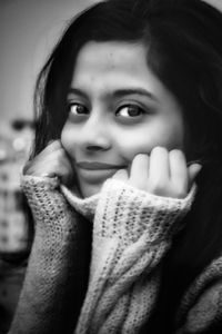 Close-up portrait of a woman