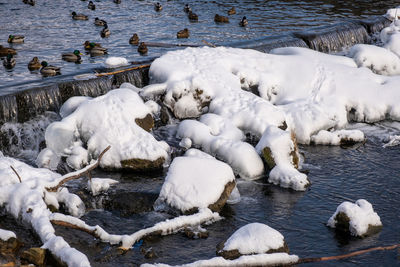 Frozen lake