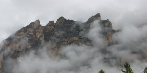 Low angle view of mountain against sky