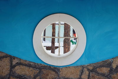 Close-up of swimming pool against wall