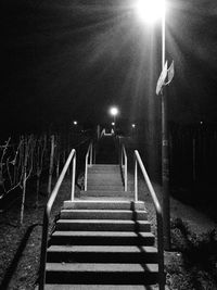 Staircase at night