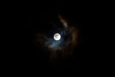 Low angle view of moon in sky