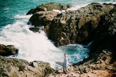 Rock formations at coast