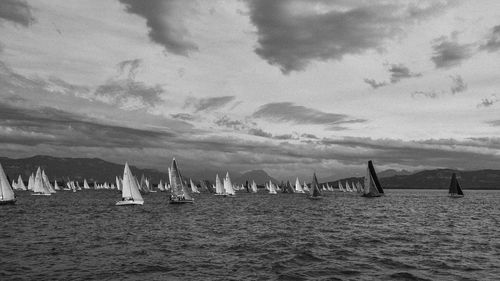 Panoramic view of sea against sky