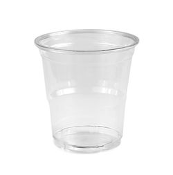 Close-up of empty glass against white background