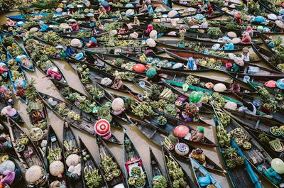 High angle view of multi colored decoration