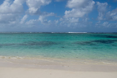 Blue water in mauritius