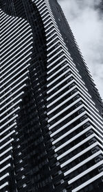 Low angle view of modern building against sky