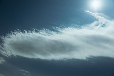 Low angle view of clouds in sky