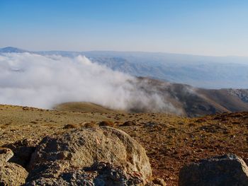 Scenic view of mountain against sky