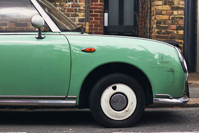 Vintage car on road