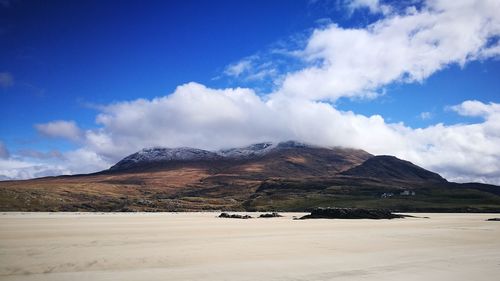 Scenic view of desert against sky