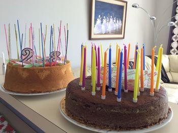 Close-up of cake on table