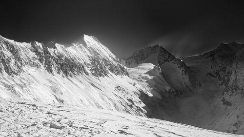 Low angle view of mountain against sky