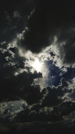 Low angle view of cloudy sky