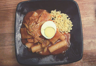 Directly above shot of food