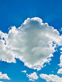 Low angle view of clouds in blue sky