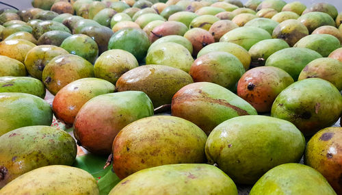 Full frame shot of apples for sale at market stall