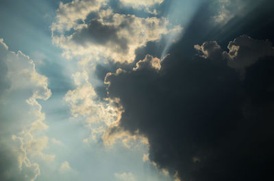 Low angle view of clouds in sky