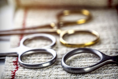 Close-up of eyeglasses on table