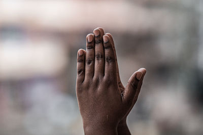 Close-up of human hand