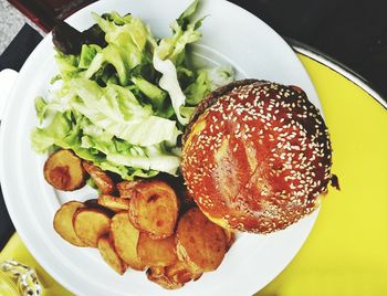 Close-up of served food