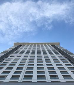 Low angle view of modern building against sky