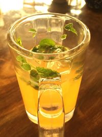 Close-up of drink on table