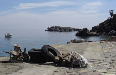 Scenic view of sea against sky