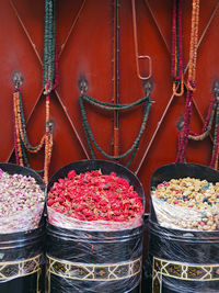 Full frame shot of colorful market stall