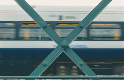 Blurred motion of train