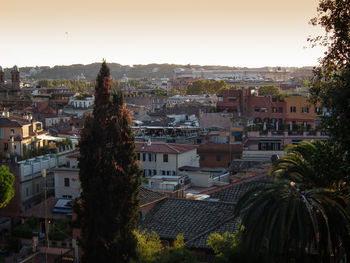 View of city at night