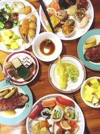 Close-up of food served in plate