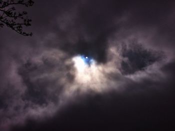 Low angle view of cloudy sky