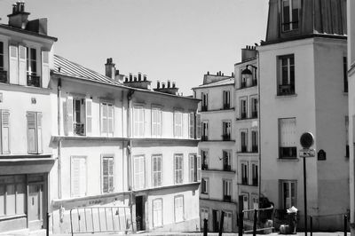 Buildings in montmartre against clear sky