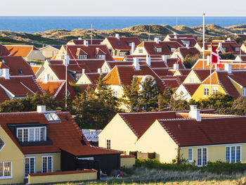 Residential houses in town on coast