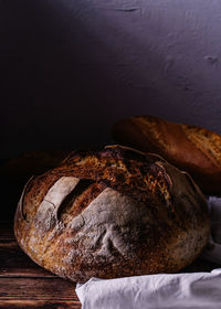 Close-up of bread on table at store