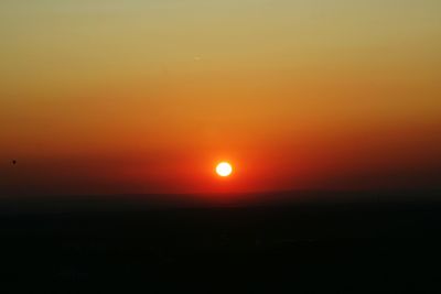 Scenic view of orange sky during sunset