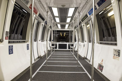 Empty train interior