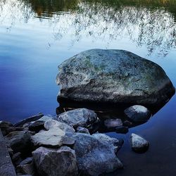 Rocks in sea