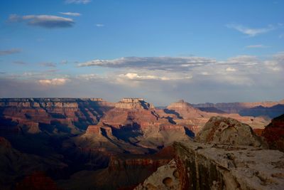 Scenic view of dramatic landscape against sky