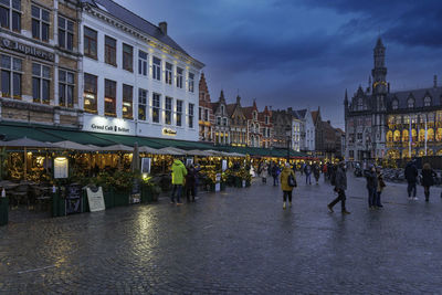 Impressions of the market place in brugge